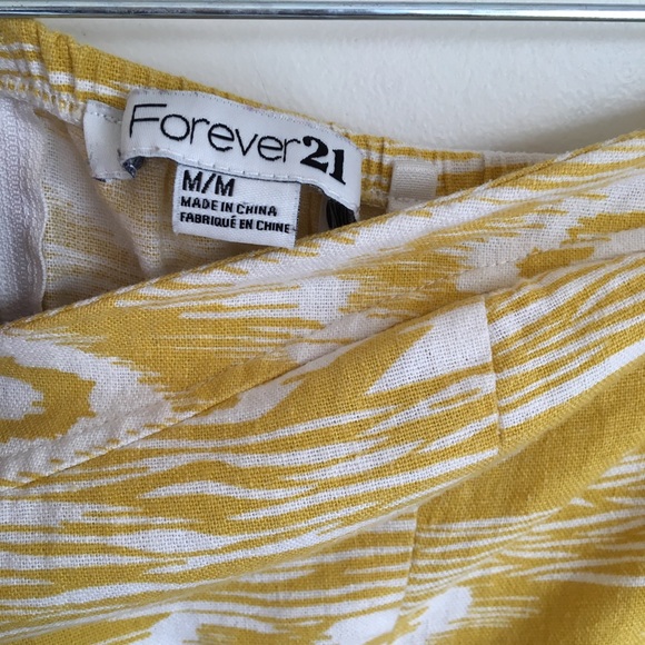 Forever 21 Yellow Tribal Strapless Mini Dress - Picture 3 of 3